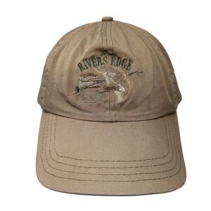 Rivers Edge Slideback Hat Tan One Size Adjustable Embroidered Camp David